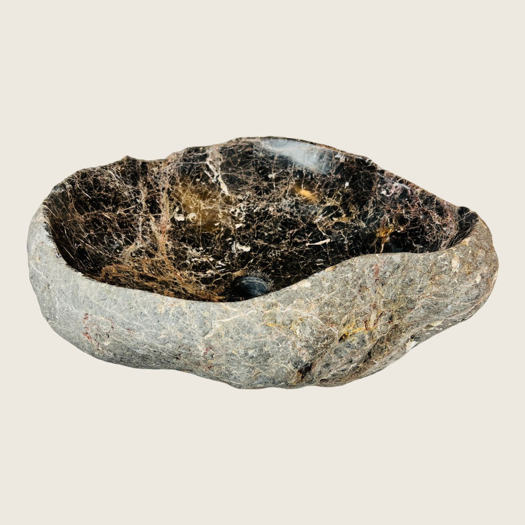 Burgundy Webbed River Stone Sink