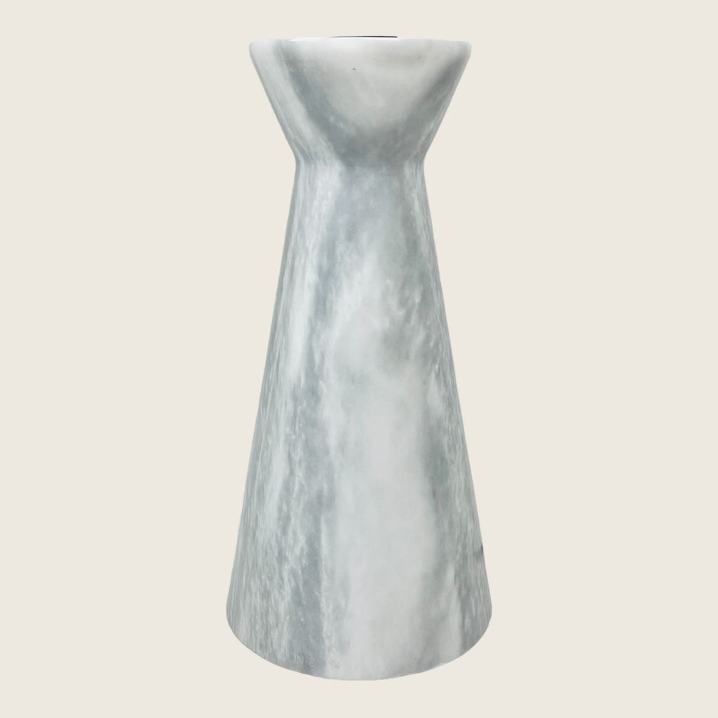 Upside Down Funnel Grey Lined Table Lamp