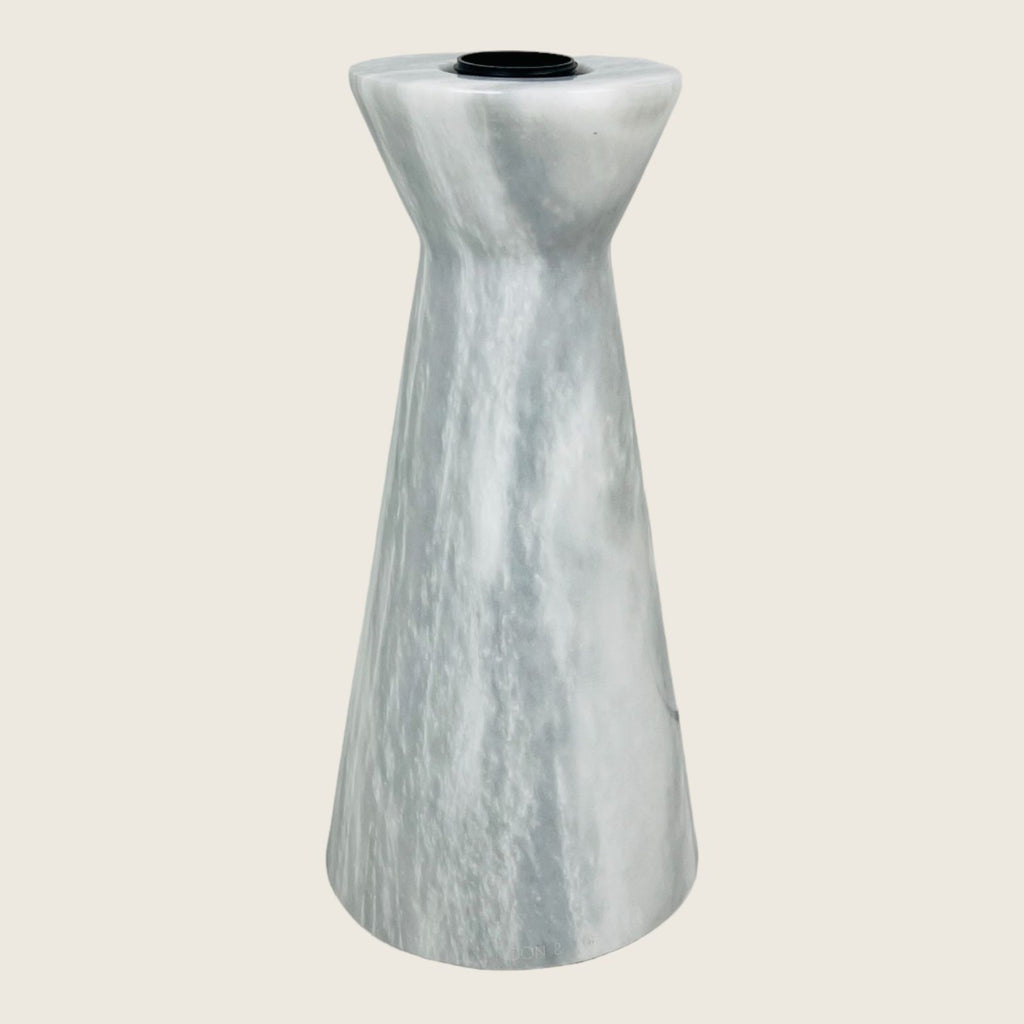 Upside Down Funnel Grey Lined Table Lamp