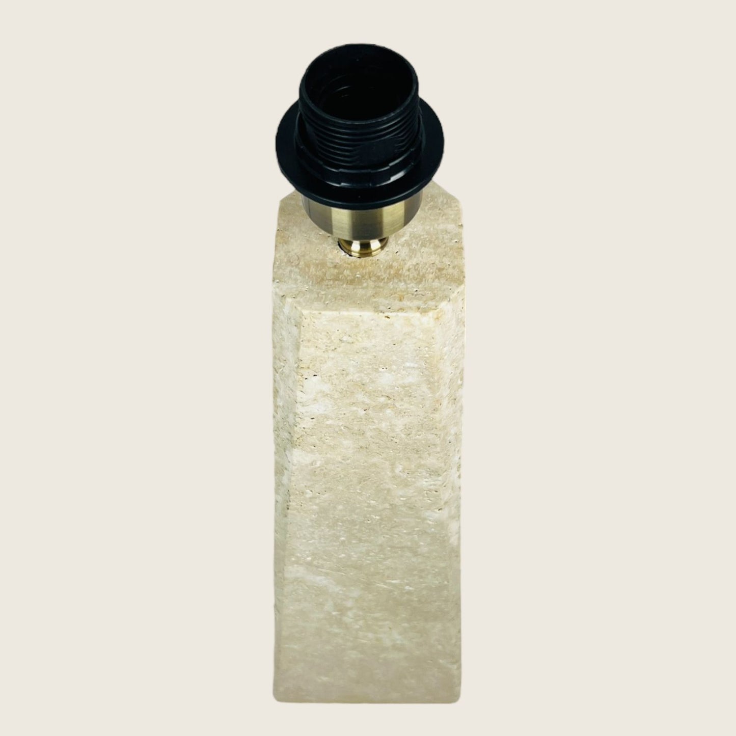 Trapezoid Table Lamp - Travertine