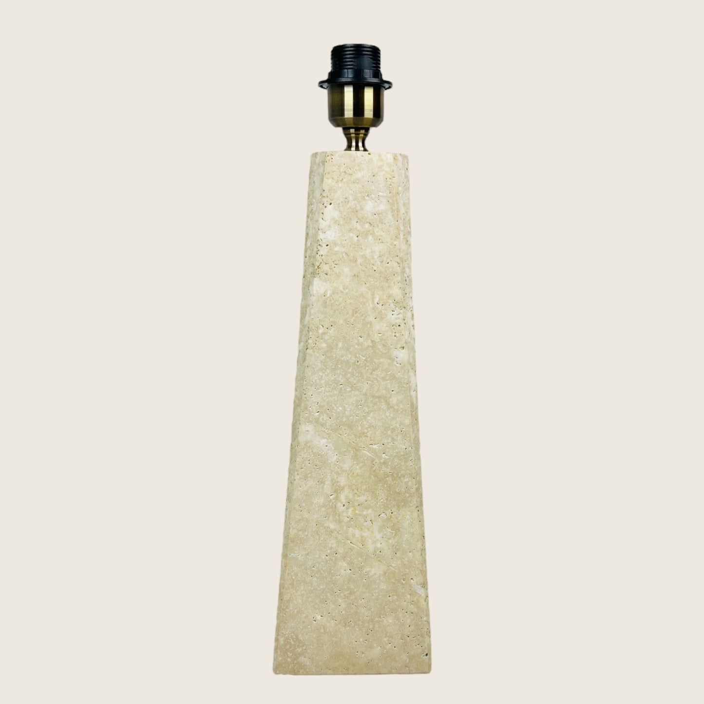 Trapezoid Table Lamp - Travertine
