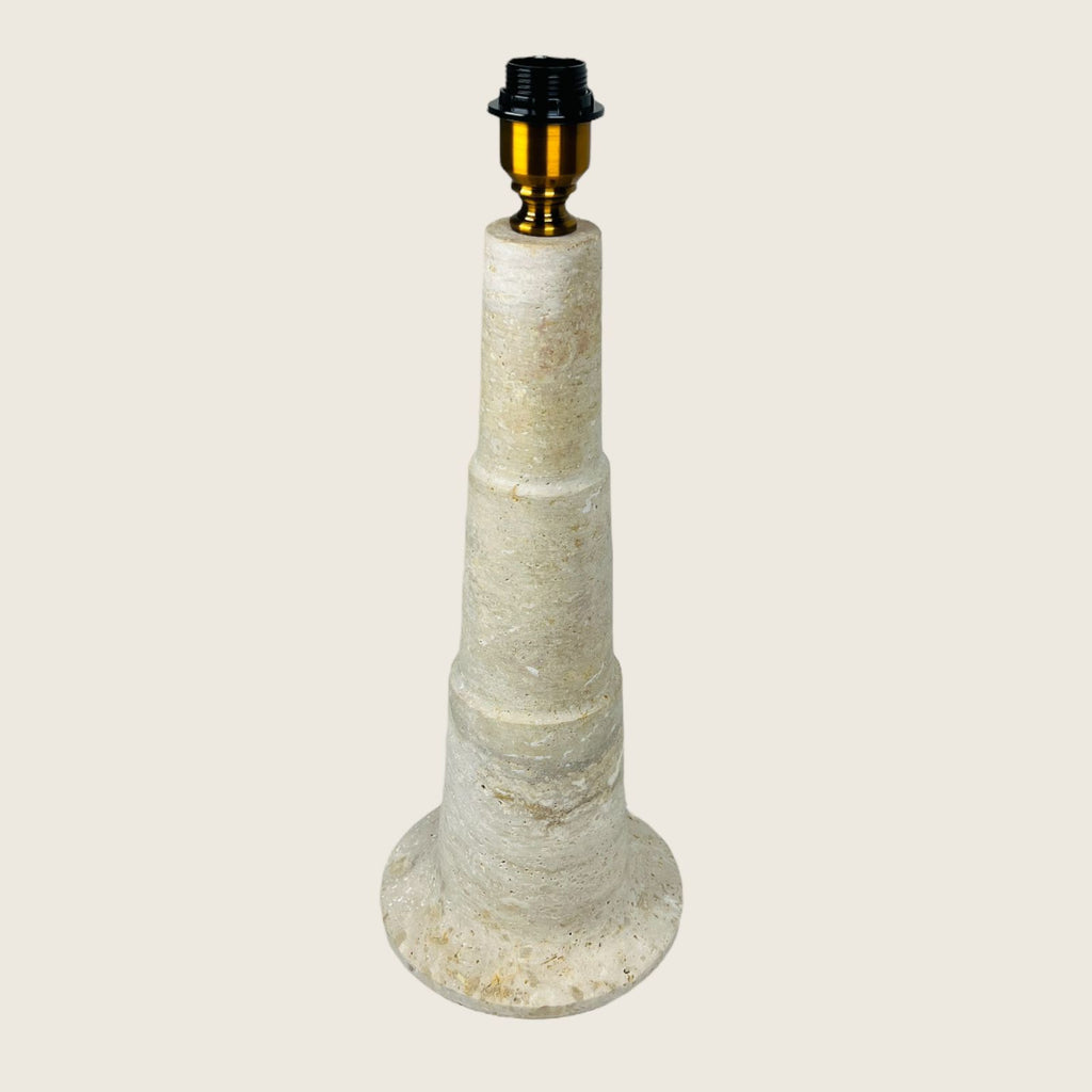 Stepped Travertine Table Lamp