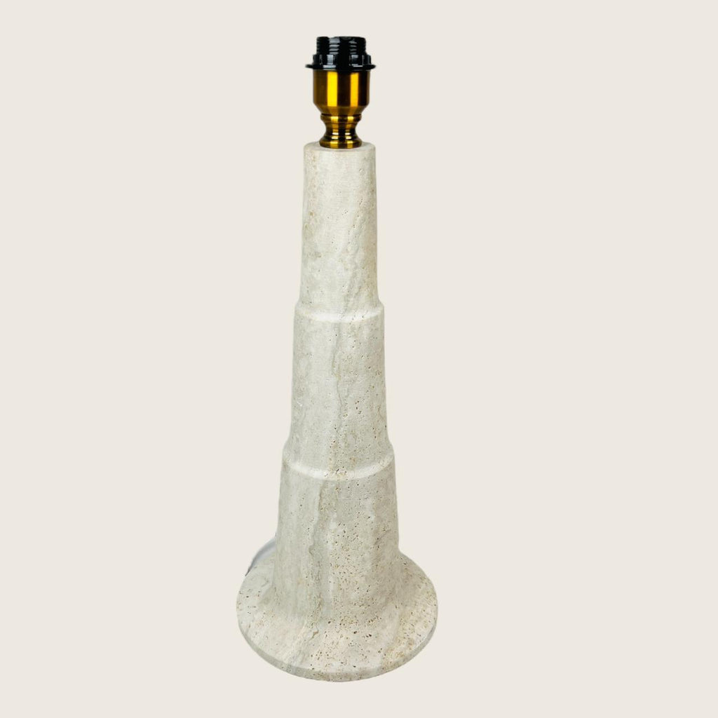 Stepped Travertine Table Lamp