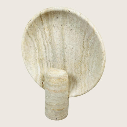 Disc Table Lamp - Travertine
