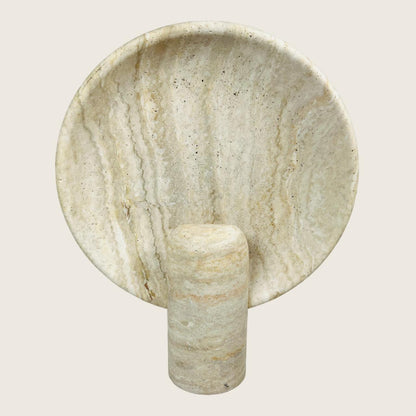 Disc Table Lamp - Travertine