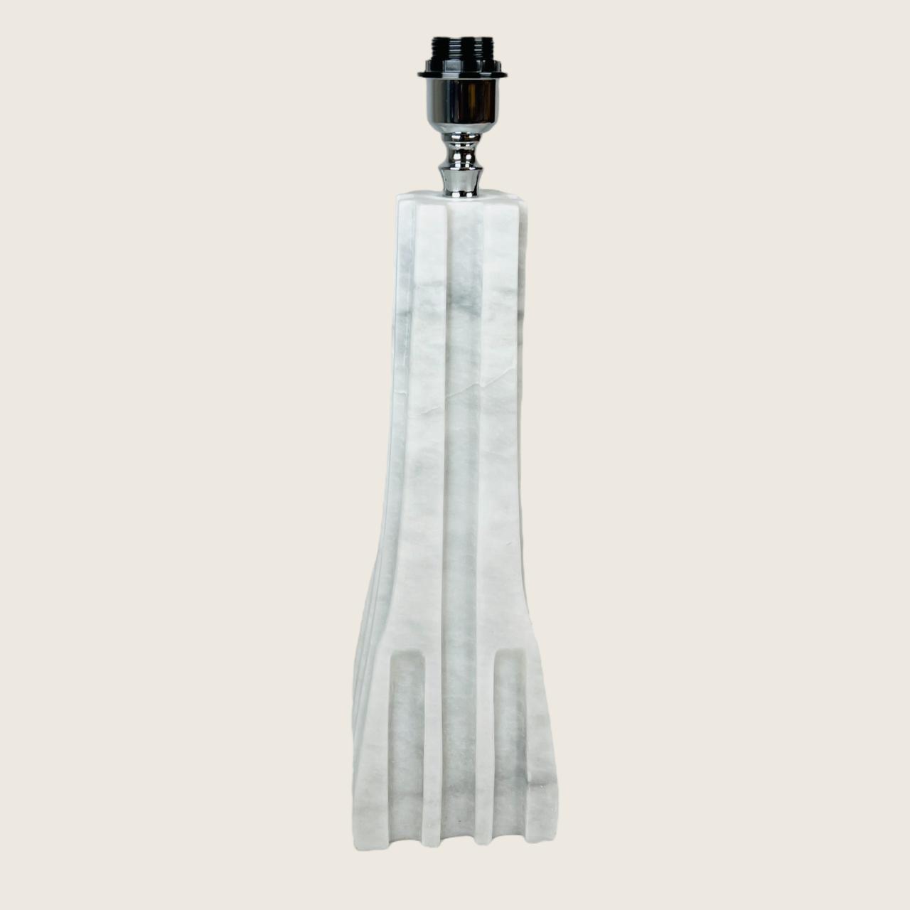 Ribbed Table Lamp - Gray