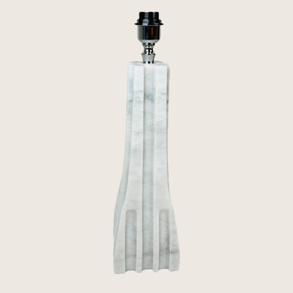 Ribbed Table Lamp - Gray