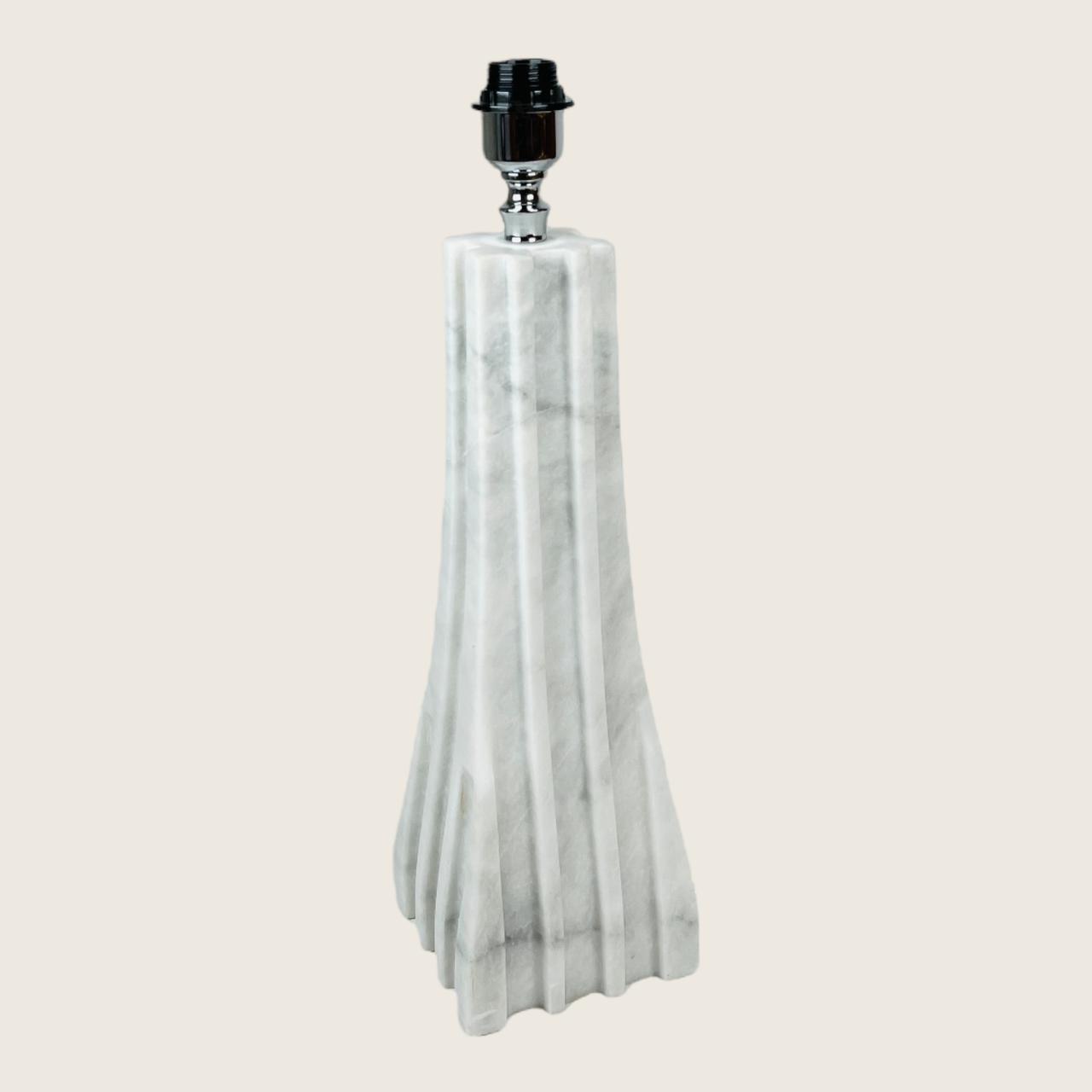 Ribbed Table Lamp - Gray