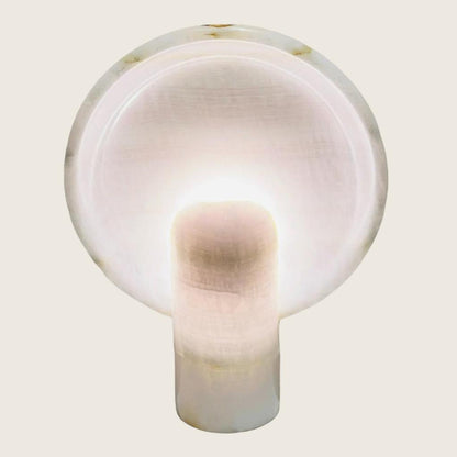 Disc Table Lamp - Pink Onyx