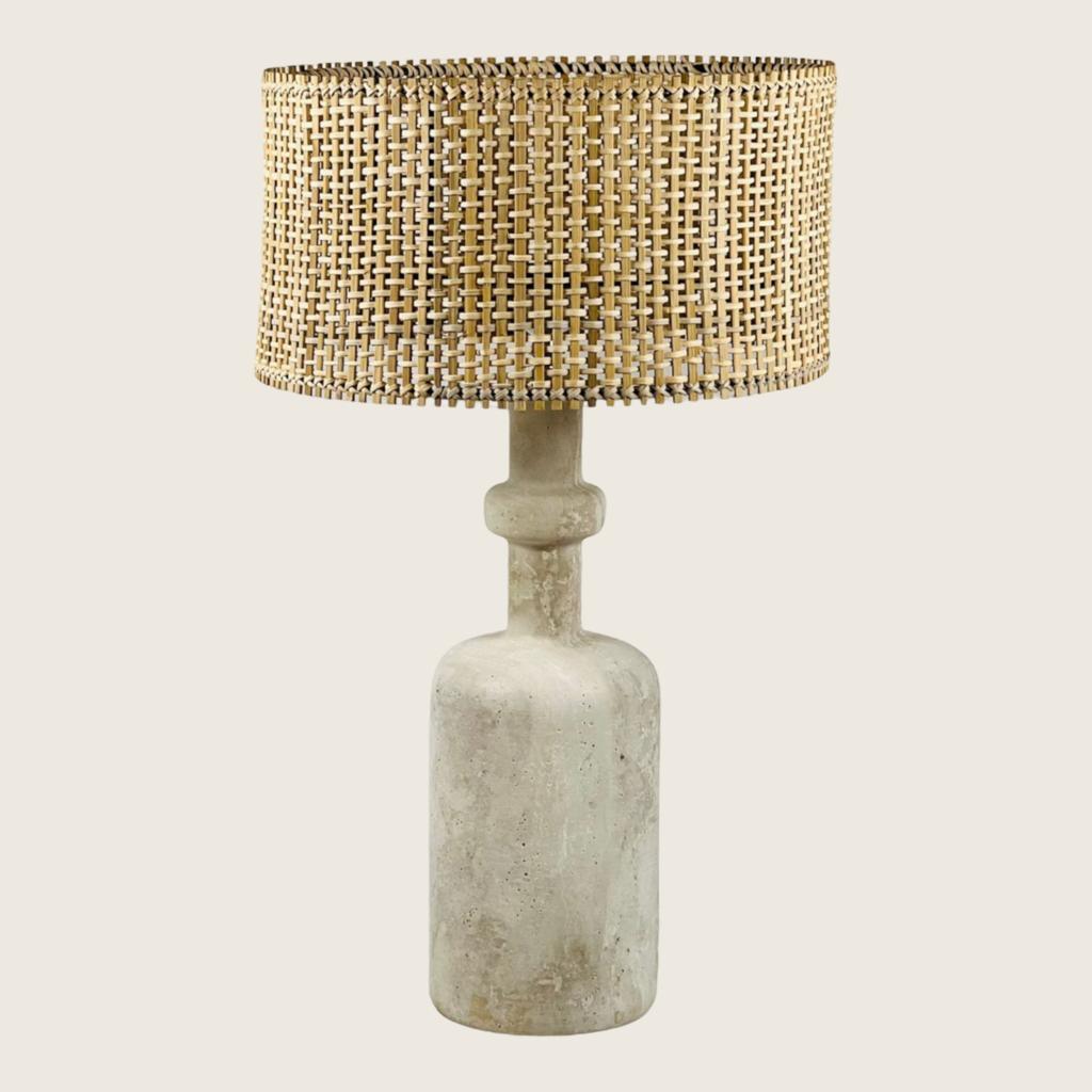 Bottled Bottom Travertine Table Lamp