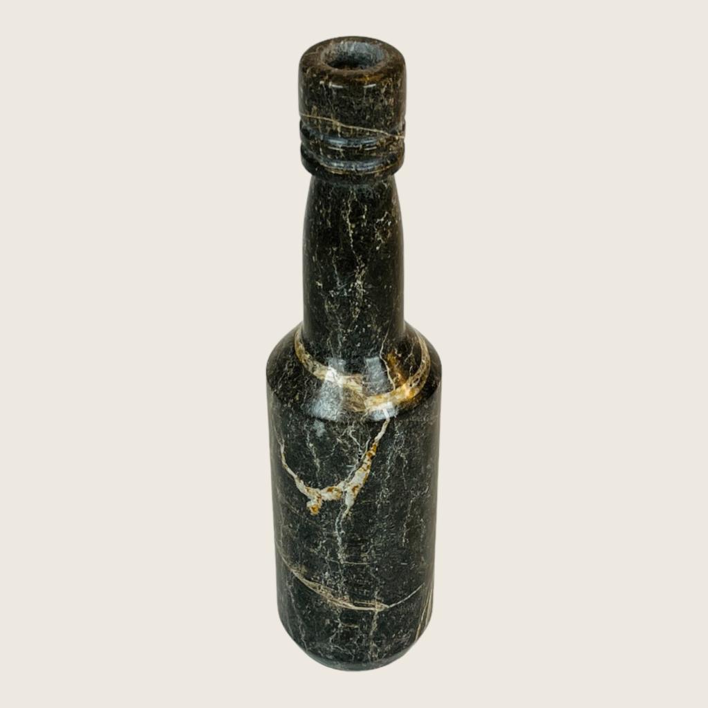 Wine Black Marble Decor Bottle Candle Stand