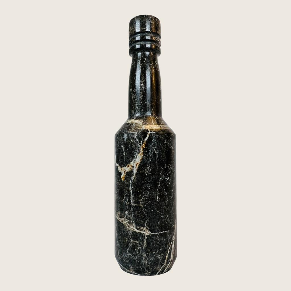 Wine Black Marble Decor Bottle Candle Stand