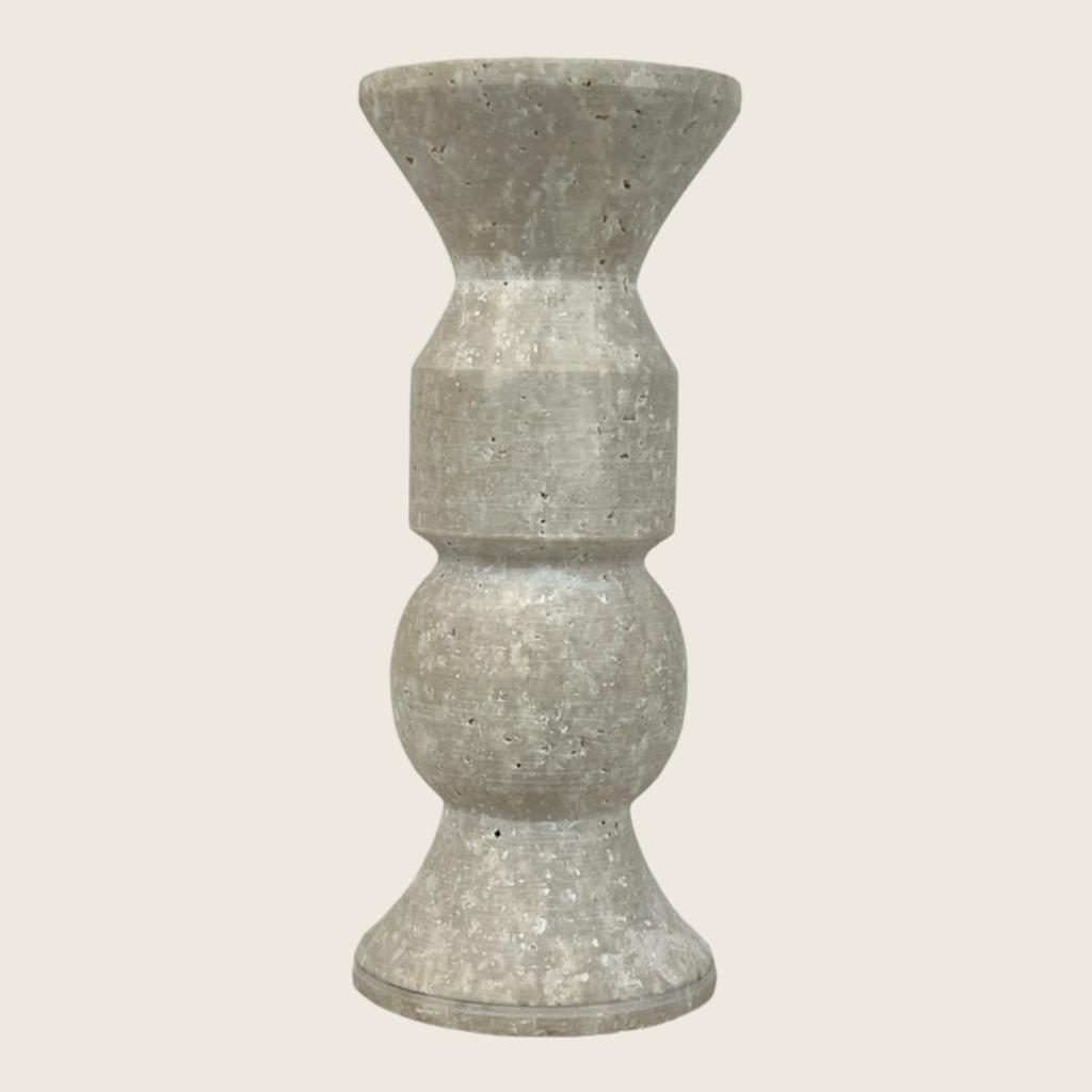 Tiered Candle Stand  - Travertine