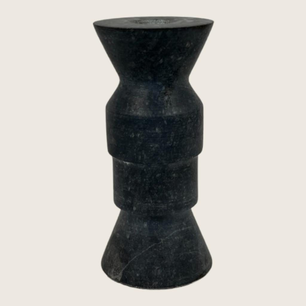 Rook Marble Black Candle Stand