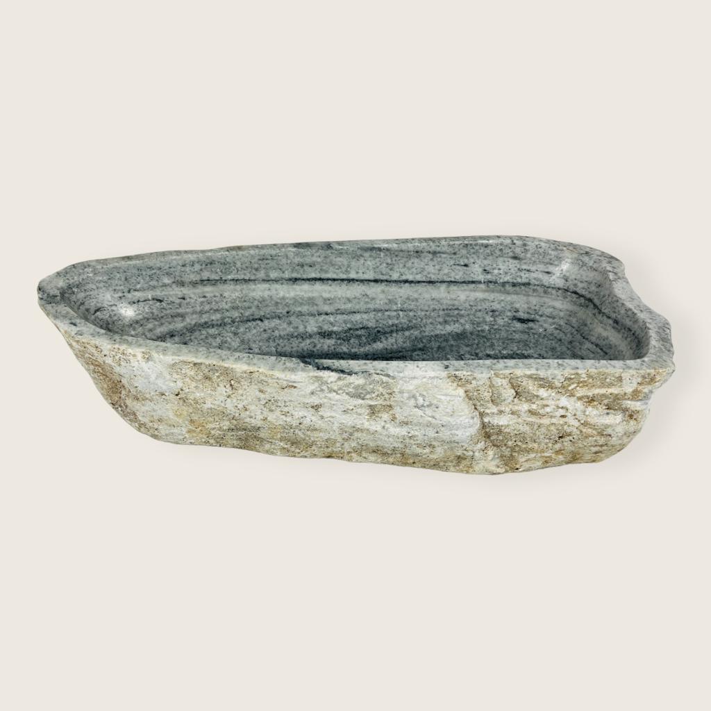 Grey Rippled River Stone Sink