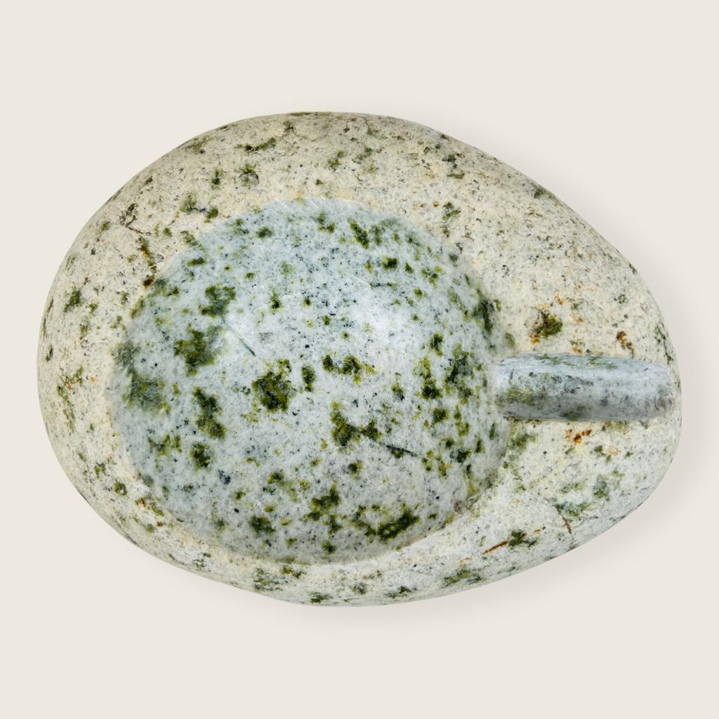 River Stone Spotted Eggshell Ash Tray