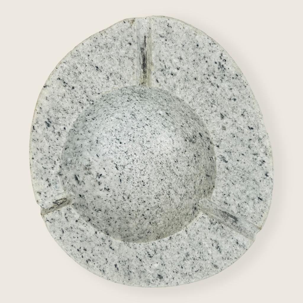 Light Grey Grained Ash Tray - River Stone