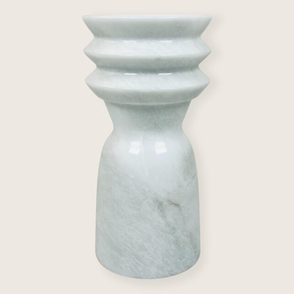 Ribbed Vase - Gray