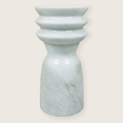 Ribbed Vase - Gray