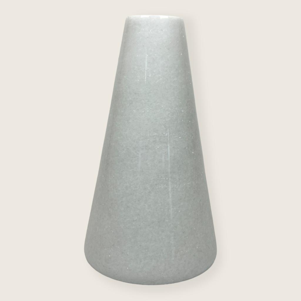 Funnel Light Grey Streaked Vase