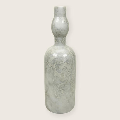 Bulged Ornament Bottle - Gray