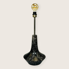 Bulged Saucer Golden Webbed Table Lamp