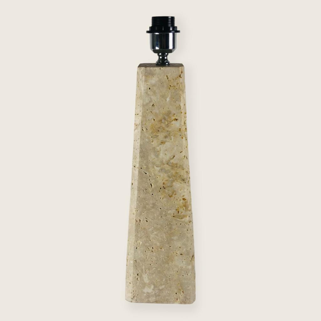 Slanted Grazed Travertine Table Lamp