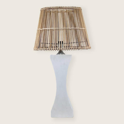 Hourglass Table Lamp - White