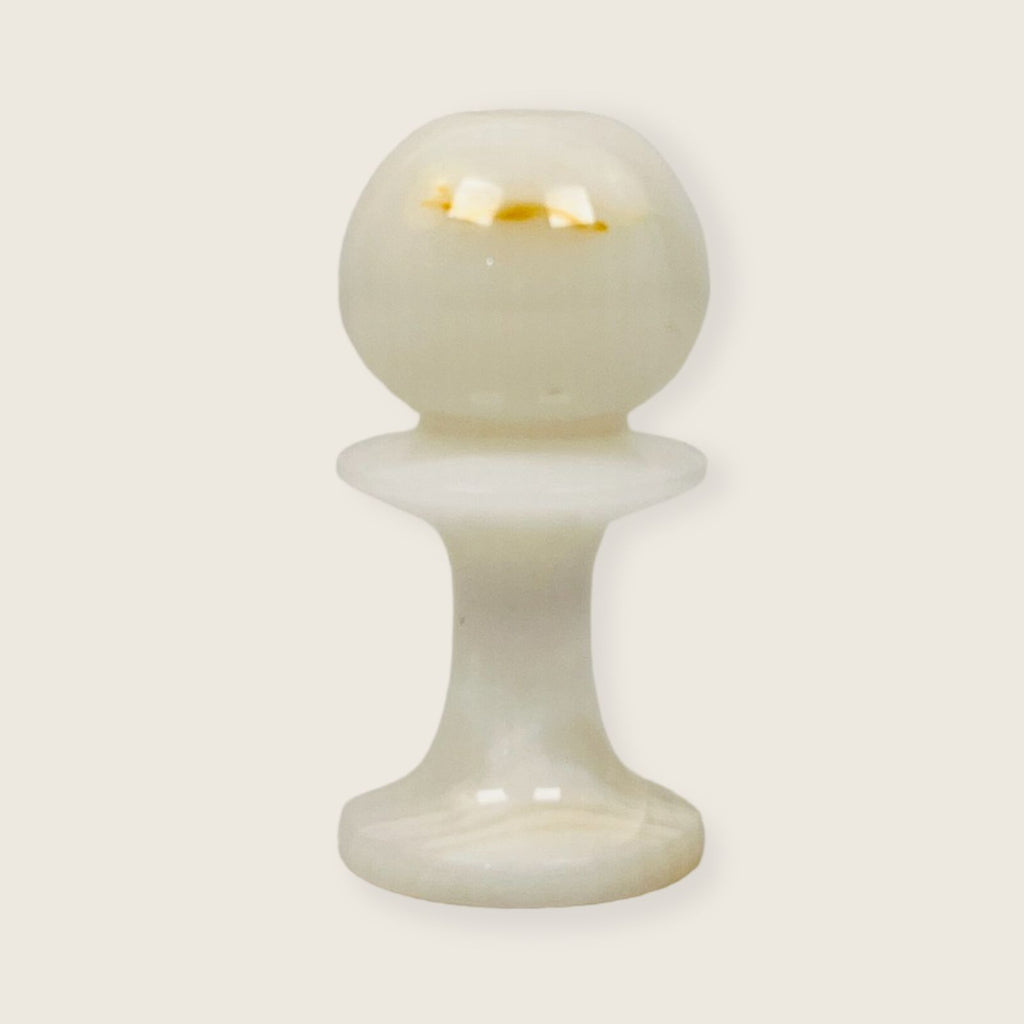 Pawn White Onyx Candle Stand