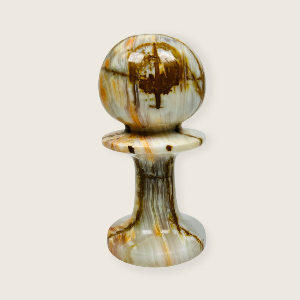 Pawn Onyx Candle Stand